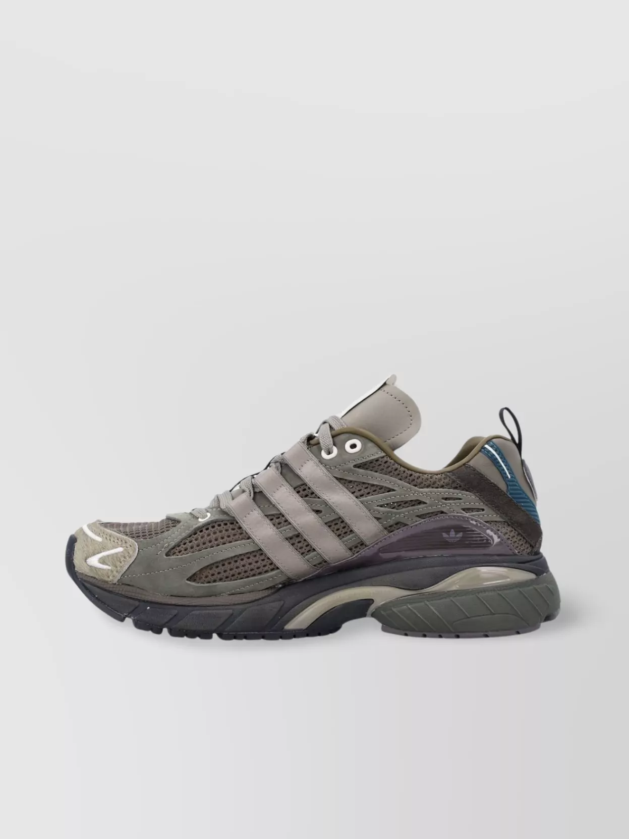 Adidas Originals Mesh Rubber Sole Sneakers With Pony Hair