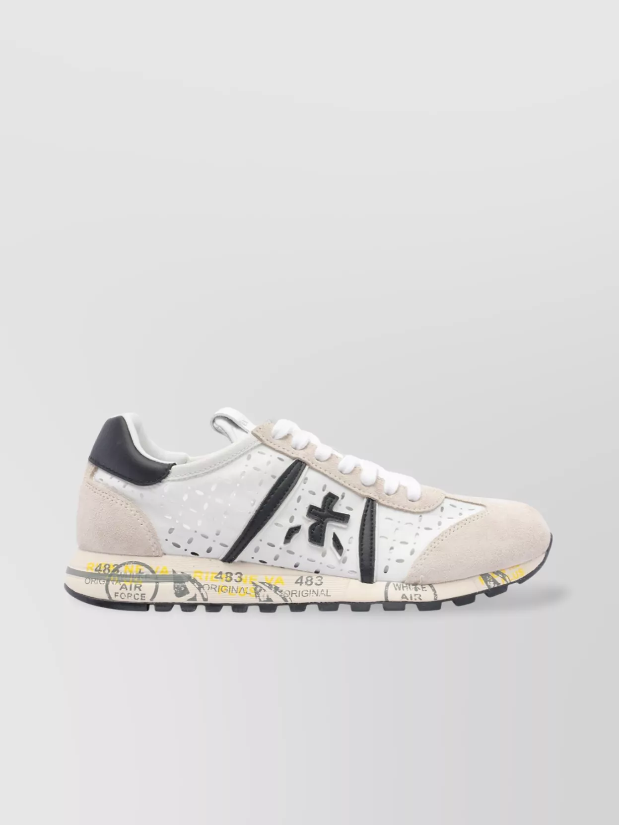 Premiata Low Top Sneakers With Contrast Heel Tab