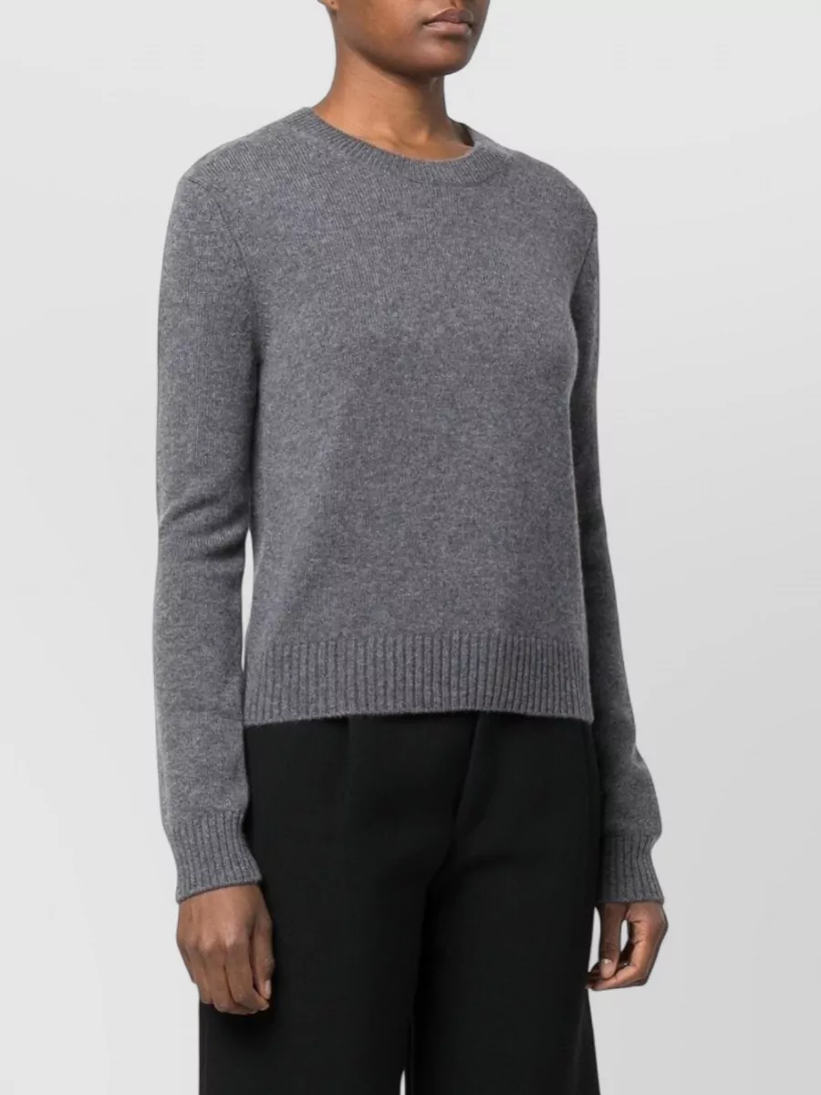 Lisa Yang Cashmere Fine-Knit Slightly Cropped Crew-Neck Jumper