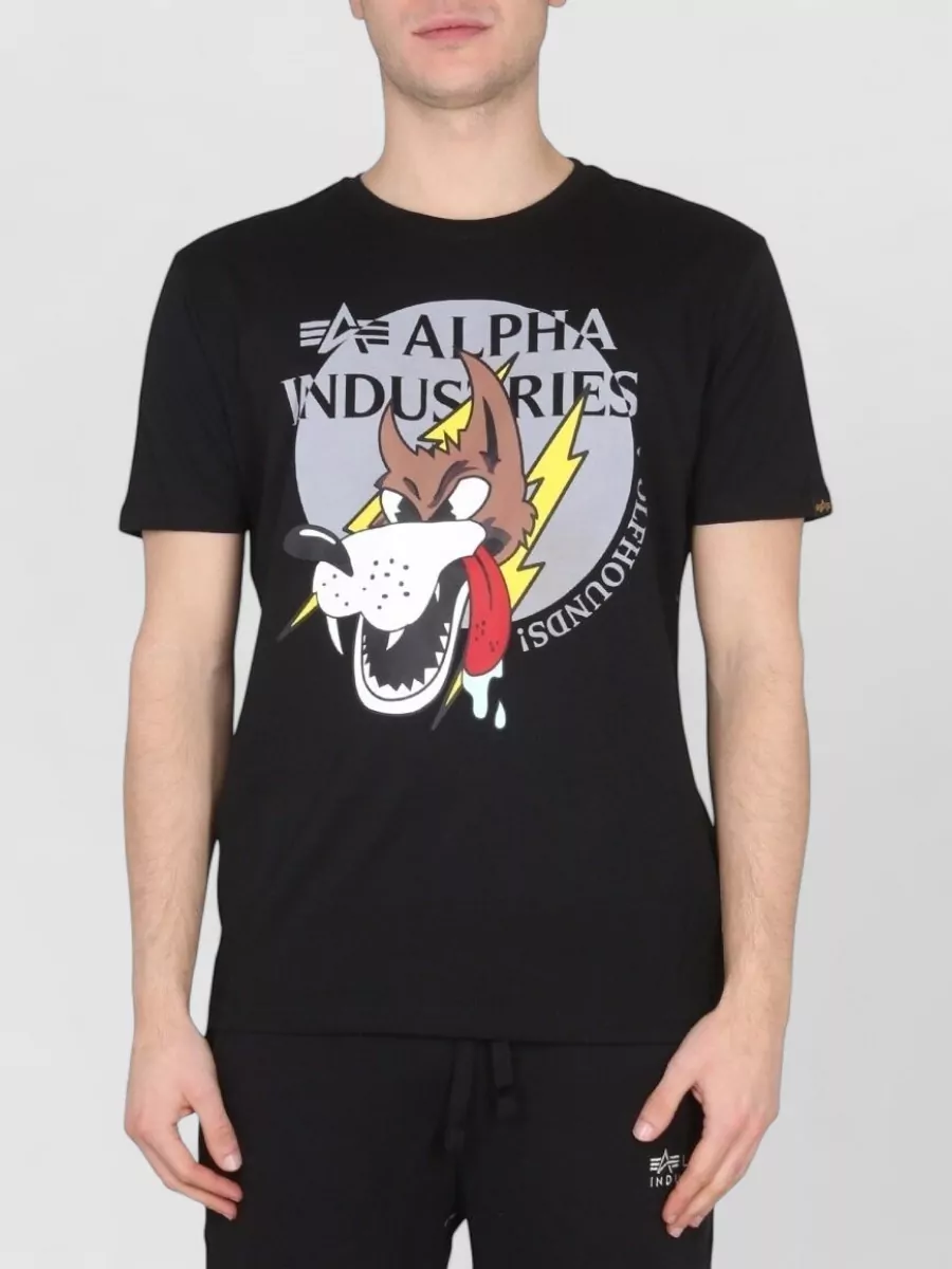 Alpha Industries Logo-Print Cotton T-Shirt