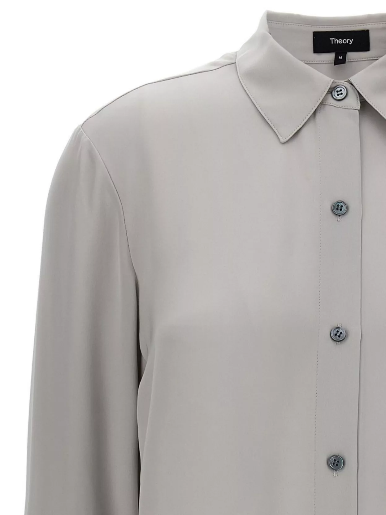 Theory Straight Shirt With Buttoned Cuffs And Pleated Back