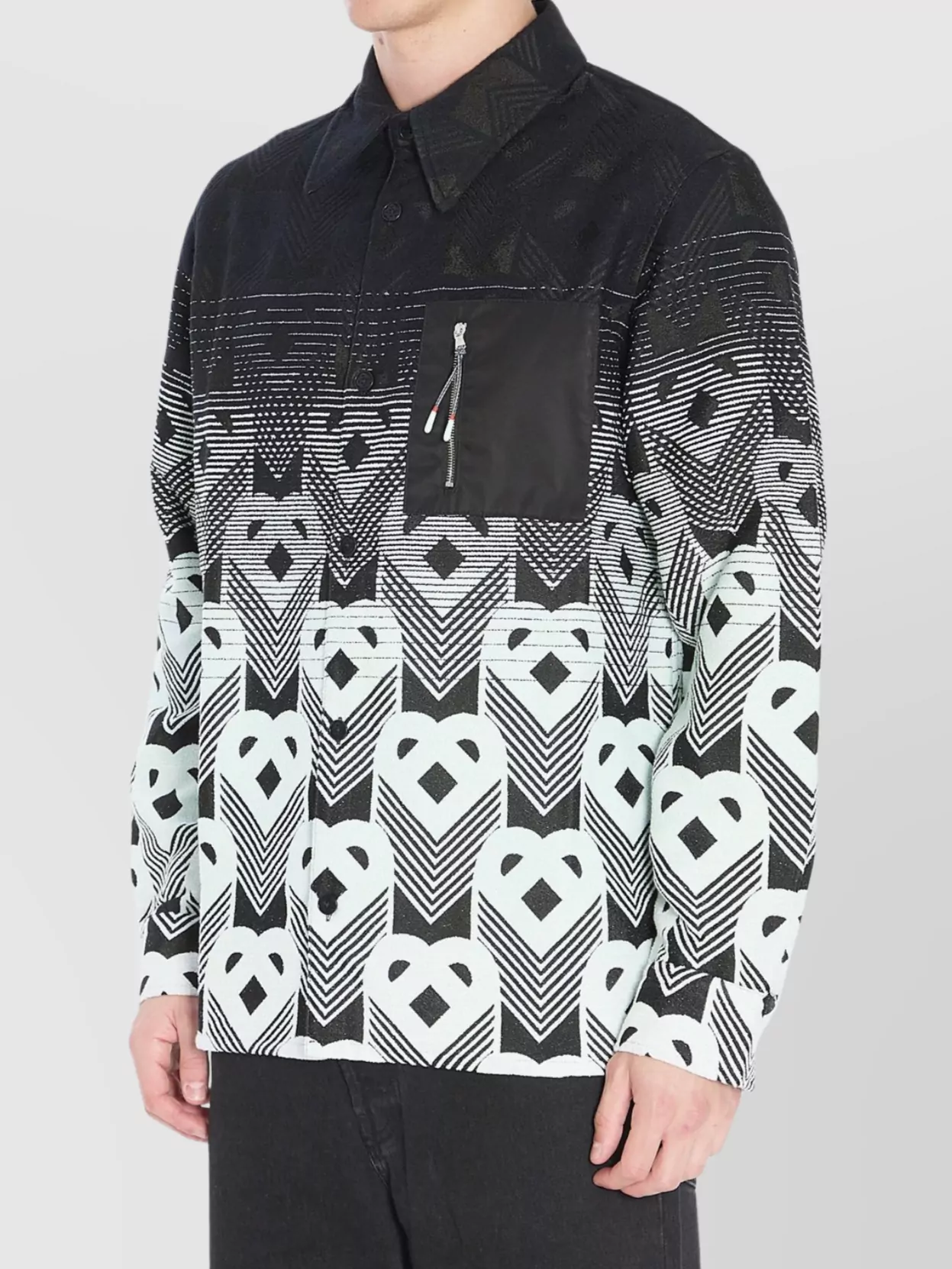 Casablanca Jacquard Zip Pocket Overshirt