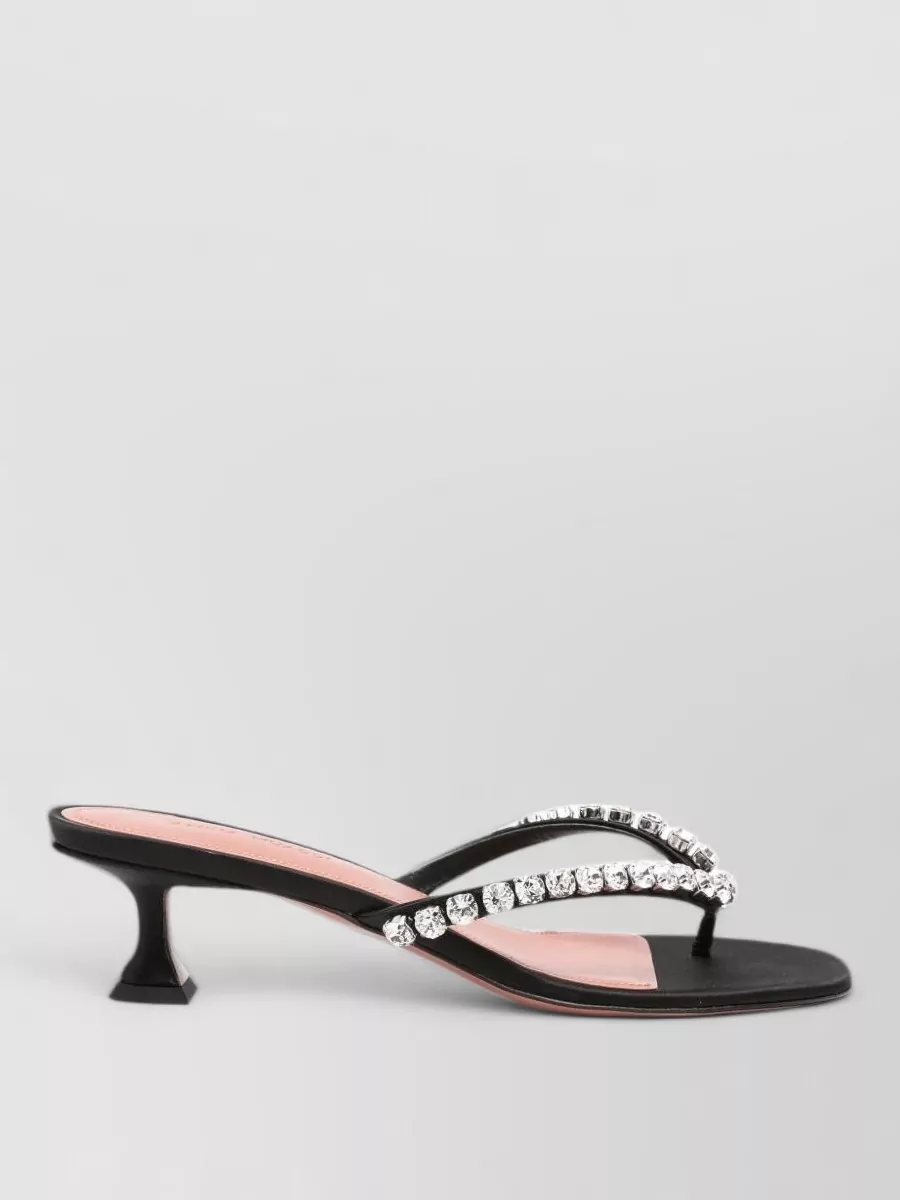 Amina Muaddi Crystal-Embellished Thong Sandals