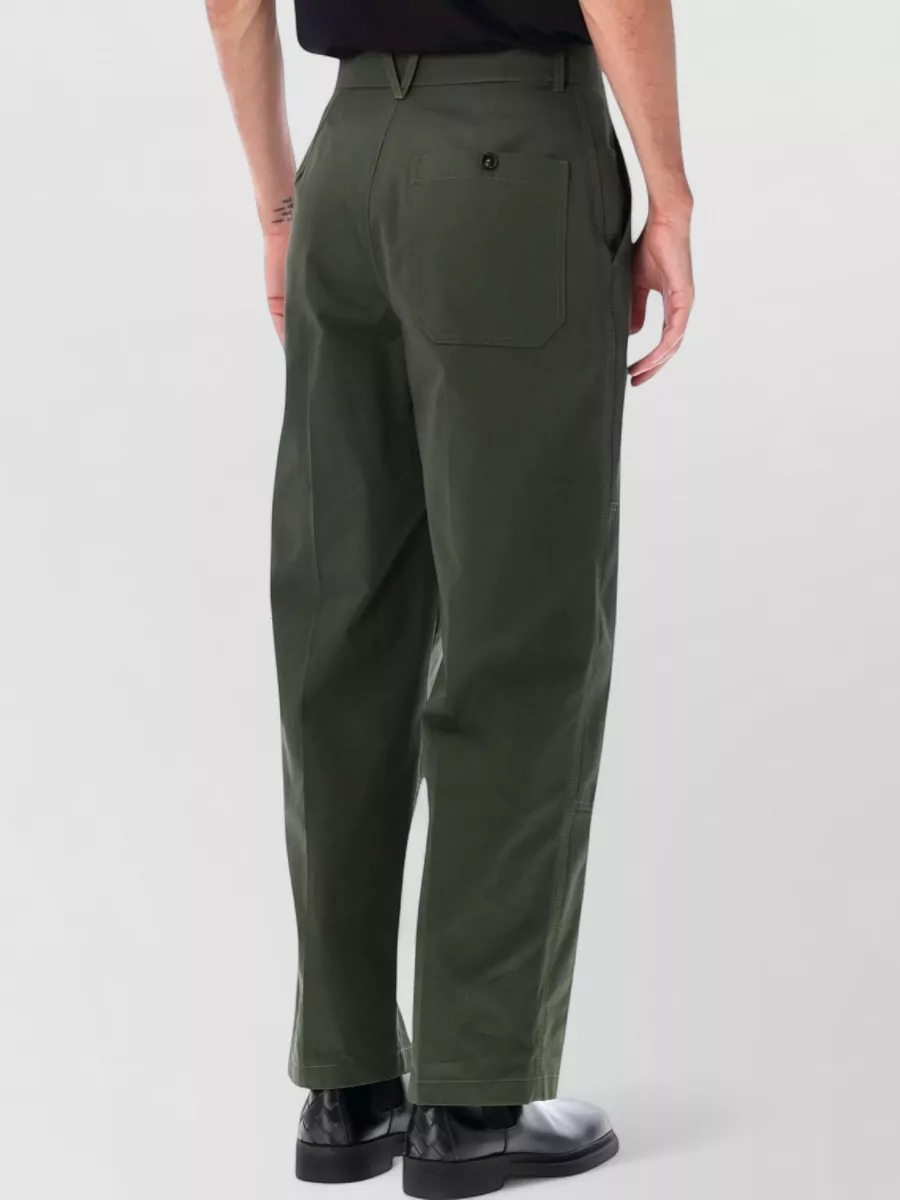 Bottega Veneta Cotton High-Rise Straight-Leg Paneled Cargo Trousers