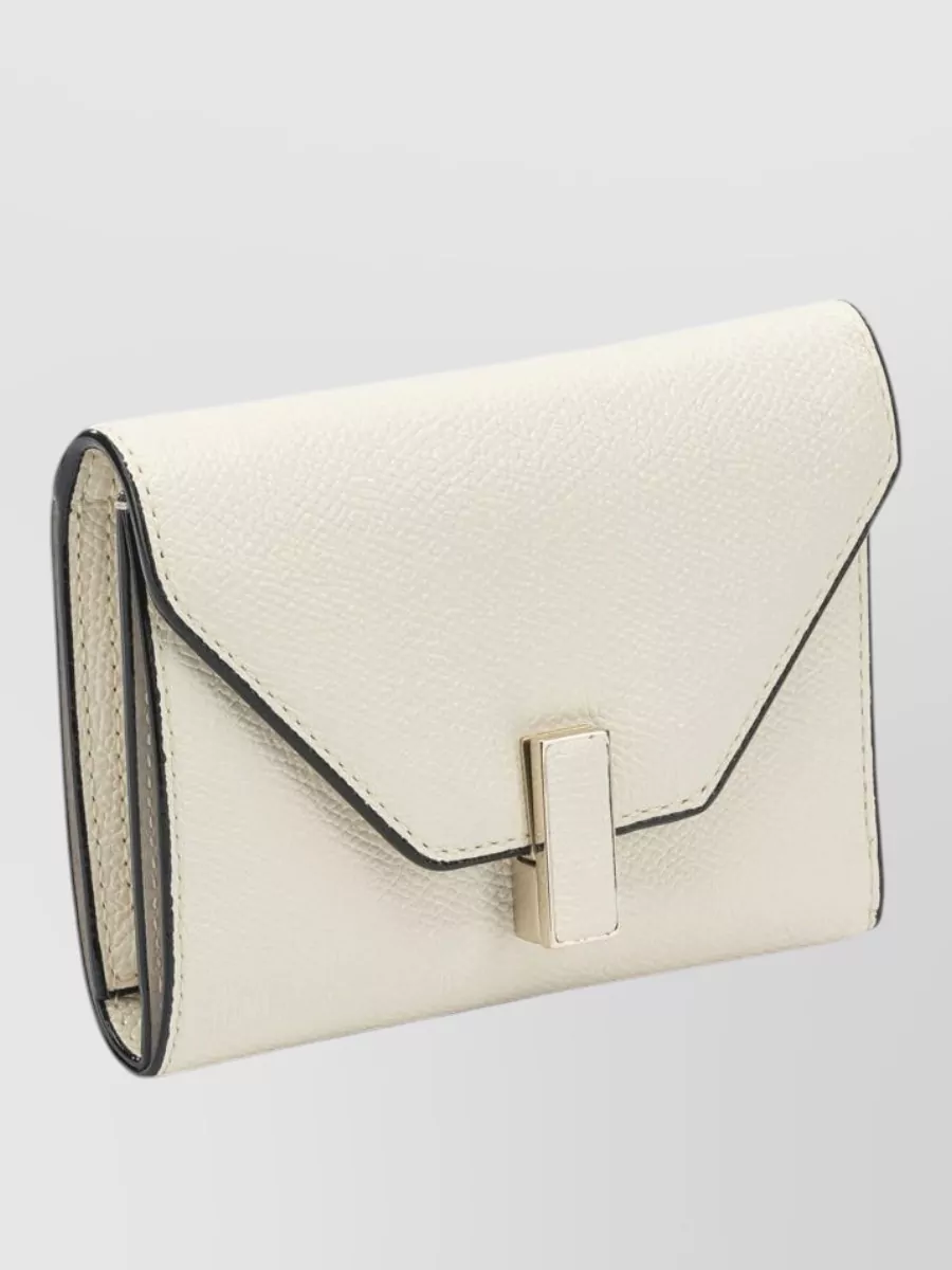 Valextra Isis Trifold Wallet Textured Finish Envelope