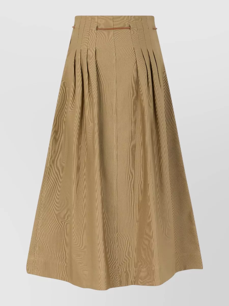 Max Mara Cotton Pleated Maxi Skirt
