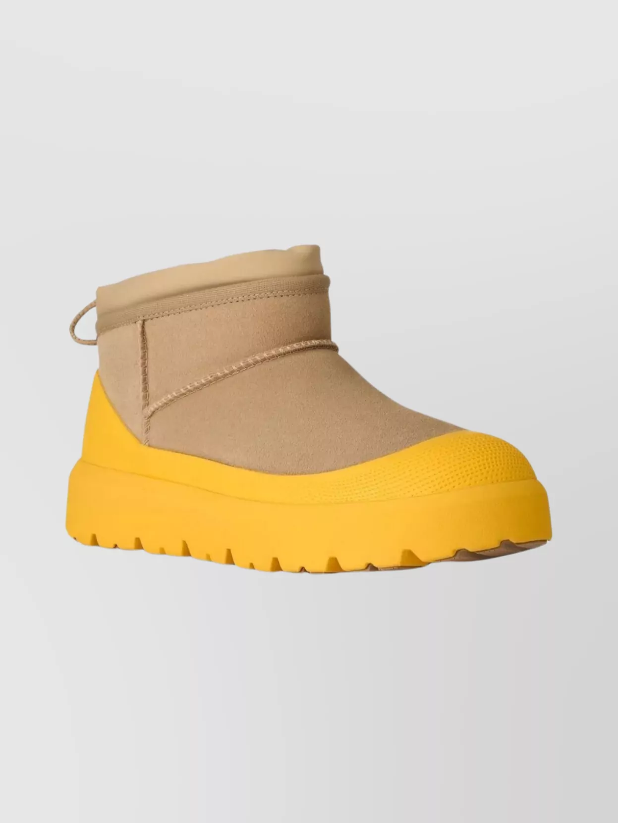 Ugg Short Weather Hybrid Fold-over Platform Boots In Brown
