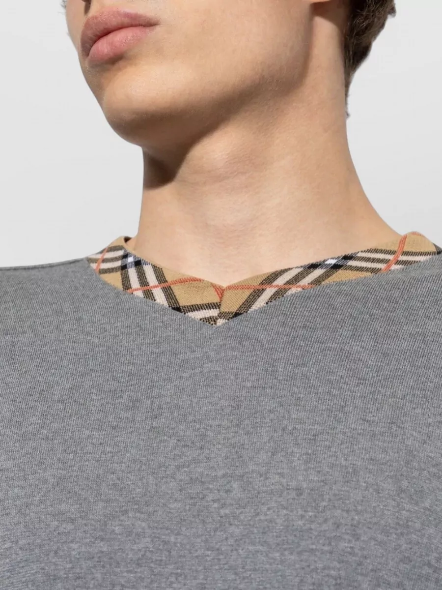 Burberry Wool V-Neck Ribbed Sweater