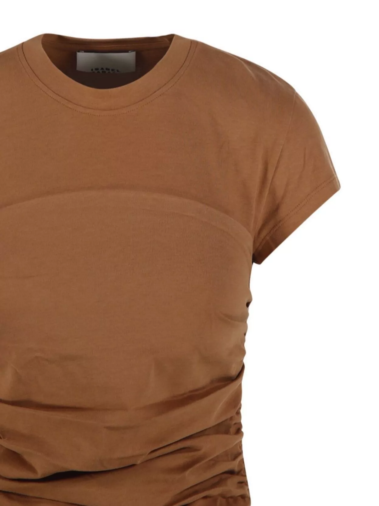 Isabel Marant Etoile Ruched Short Sleeve Crew Neck Top