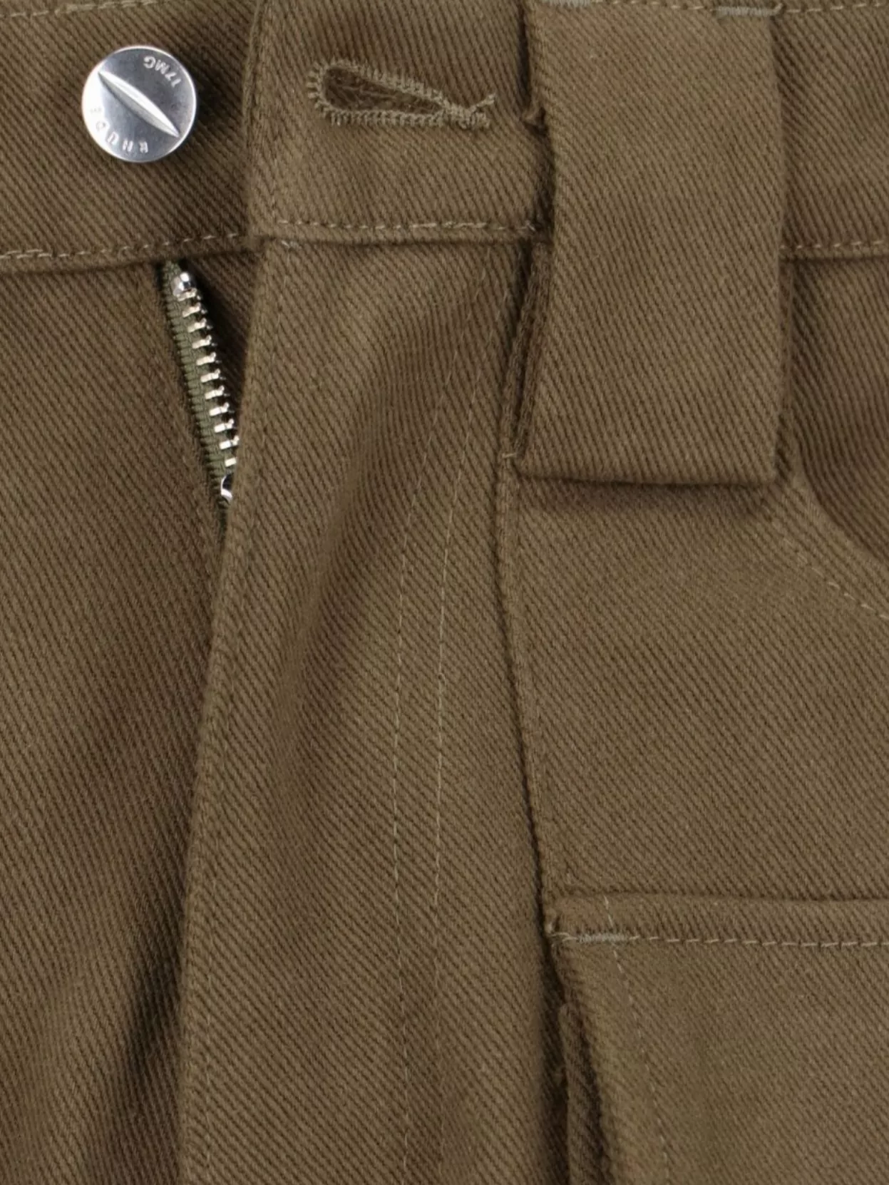 Rhude Cargo Pocket Straight Leg Trousers Button Belt In Brown