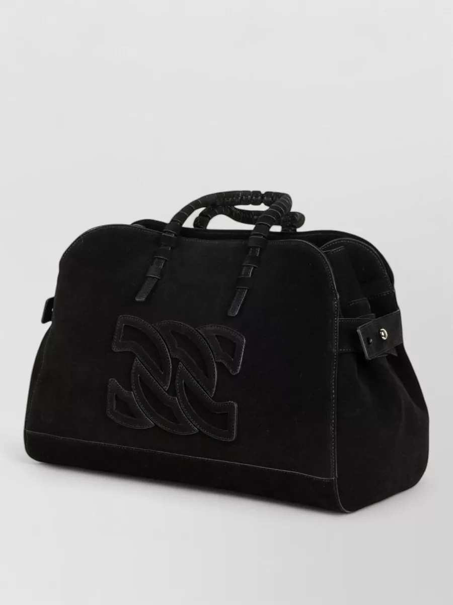 Casadei Leather Appliqué Shoulder Bag