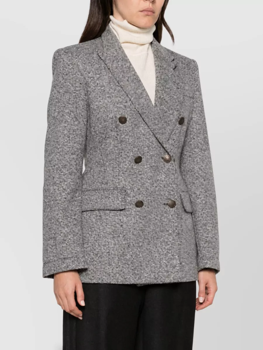 Emporio Armani Tweed Double-Breasted Blazer