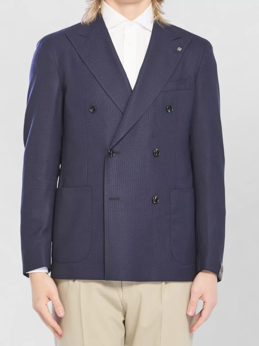 Tagliatore Virgin wool double-breasted blazer