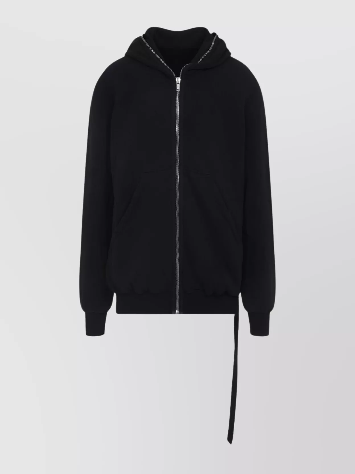Rick Owens Drkshdw Gimp Zip-up Hooded Sweatshirt In Black