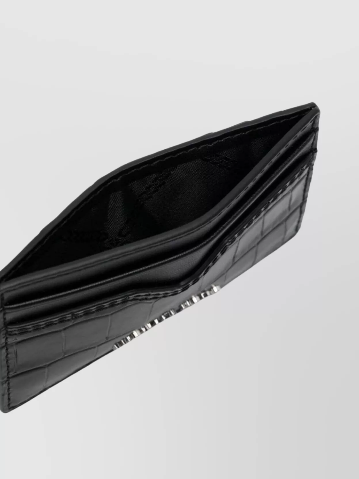 Michael Kors Hudson Crocodile Effect Notched Cardcase