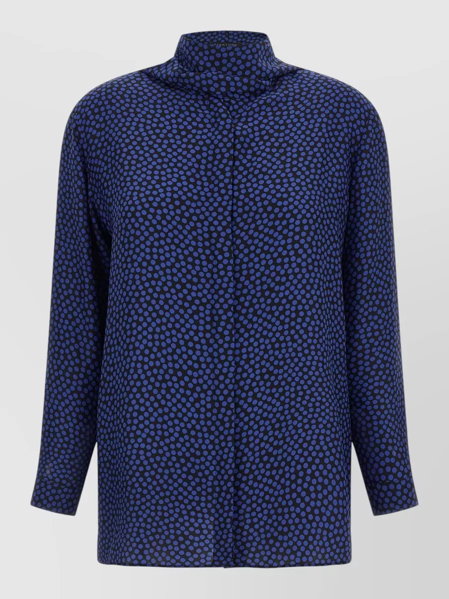 Gianluca Capannolo Silk Polka Dot Lavallière Blouse