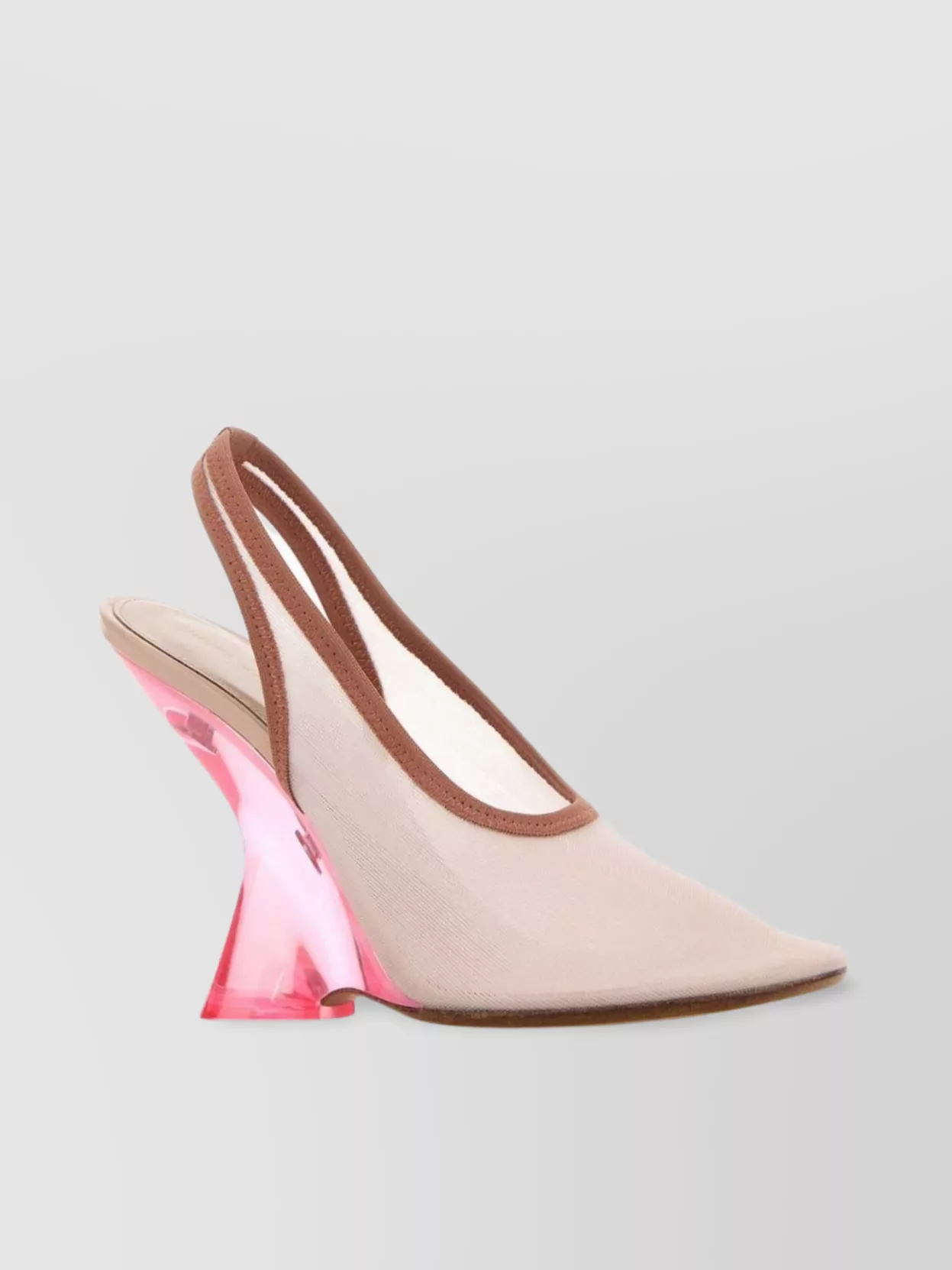 DRIES VAN NOTEN MESH SLINGBACK PUMPS TRANSPARENT HEEL