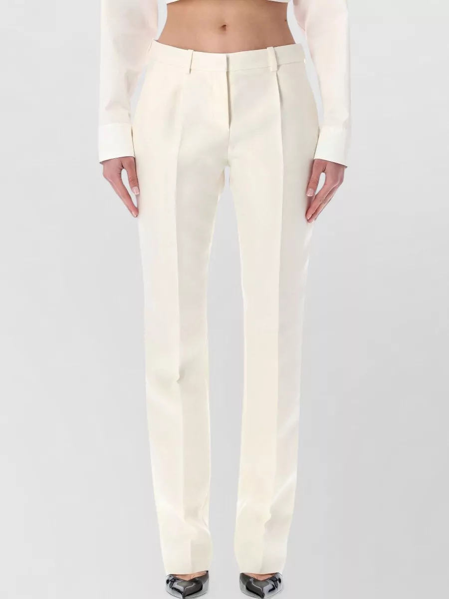 Balenciaga silk wool slim-fit tailored trousers