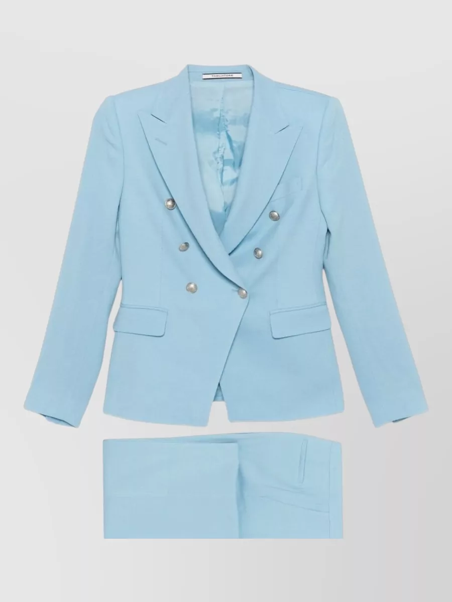 Tagliatore Linen double-breasted trouser suit