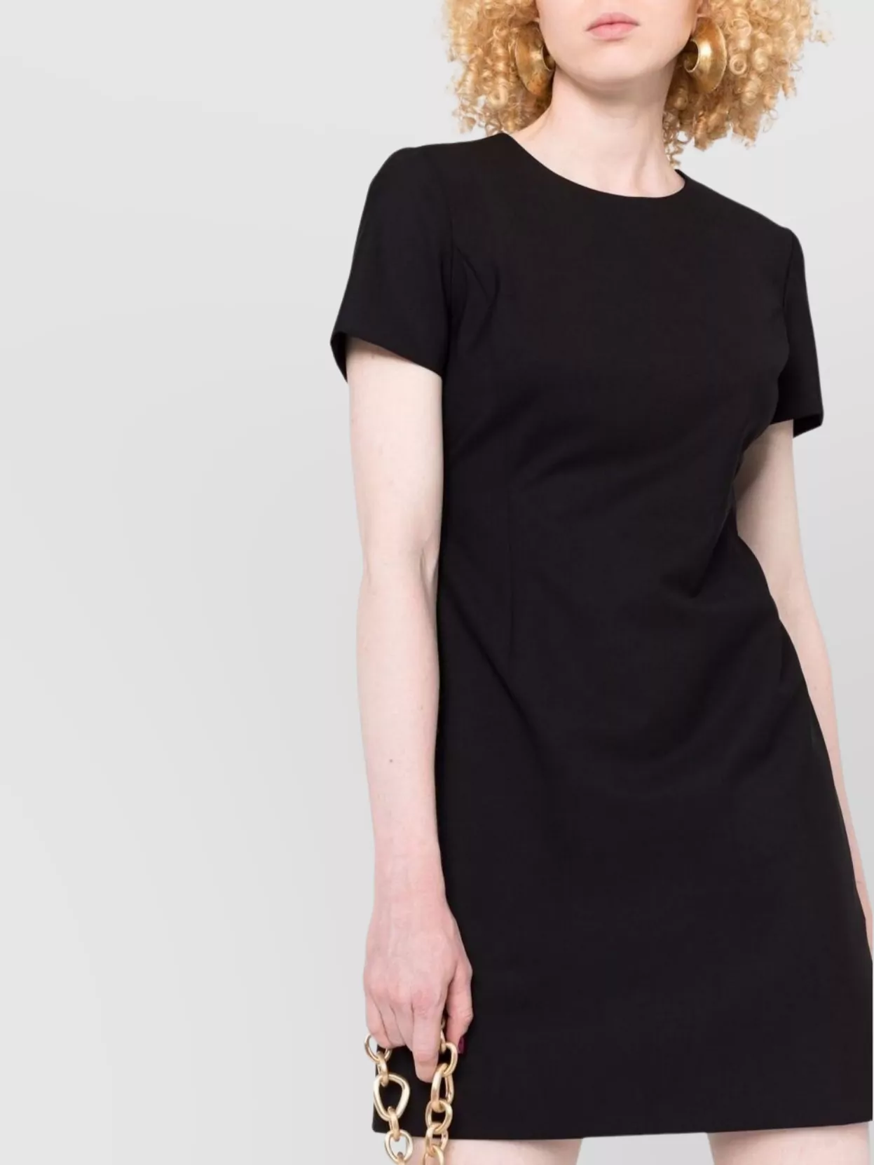 Theory Fitted Silhouette Mini Dress With Short Sleeves