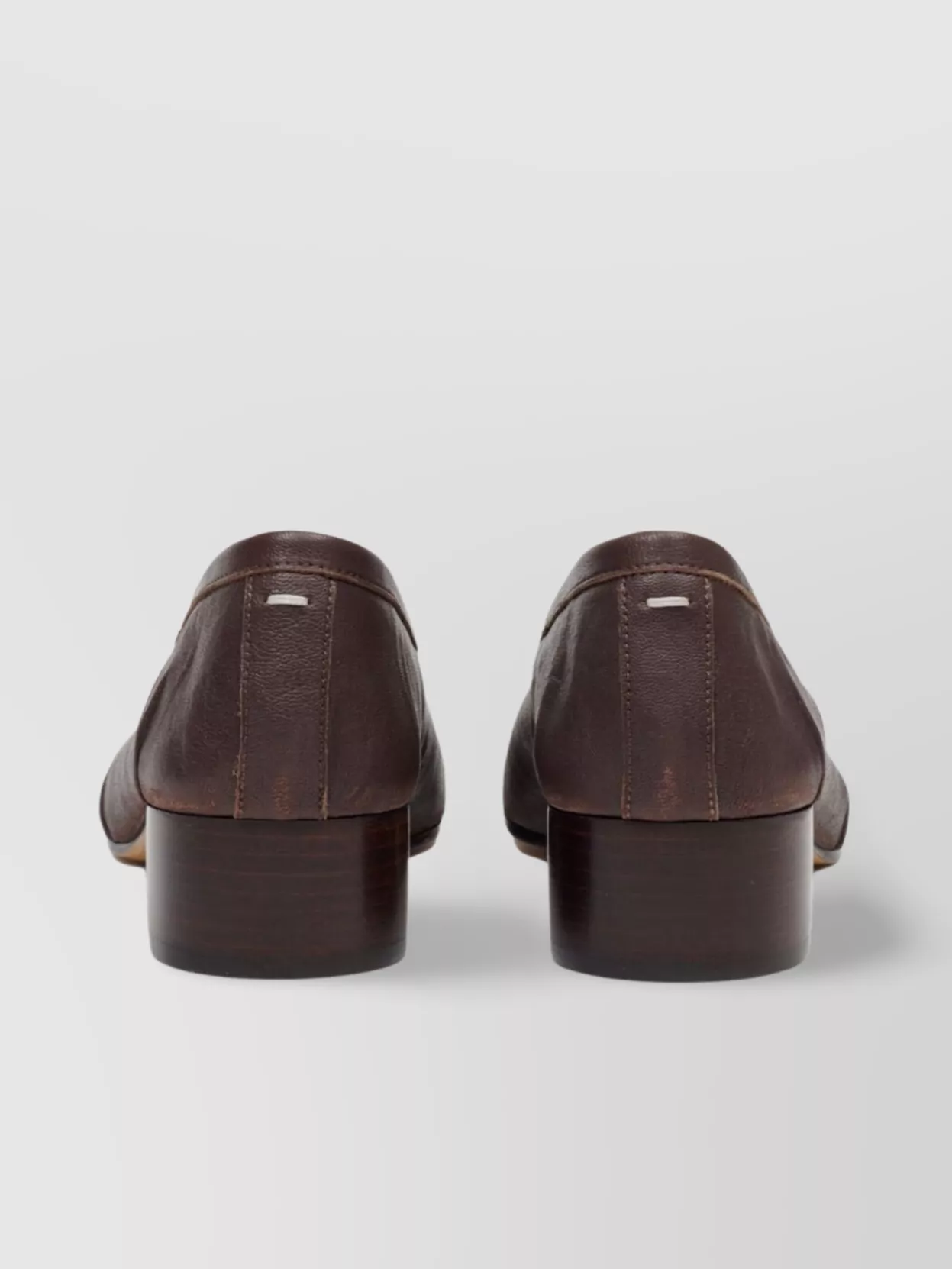 Maison Margiela Split Toe Leather Ballerina With Cotton Knot