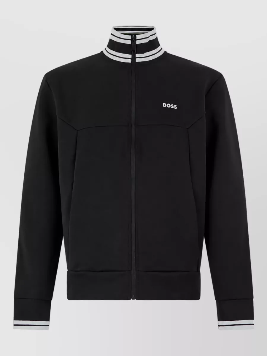 Boss regular-fit zip-up hoodie