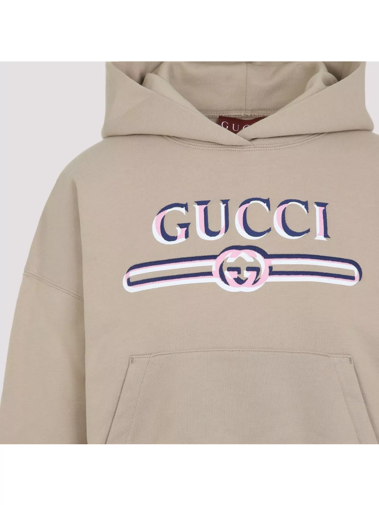 GUCCI HOODIE WITH DROPPED SHOULDERS AND KANGAROO POCKETS