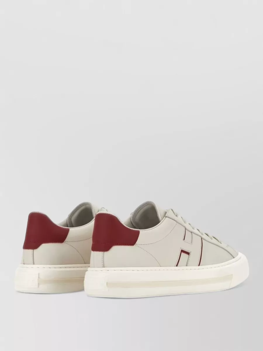 Hogan Sneakers Contrasting Heel Tab Flat Sole