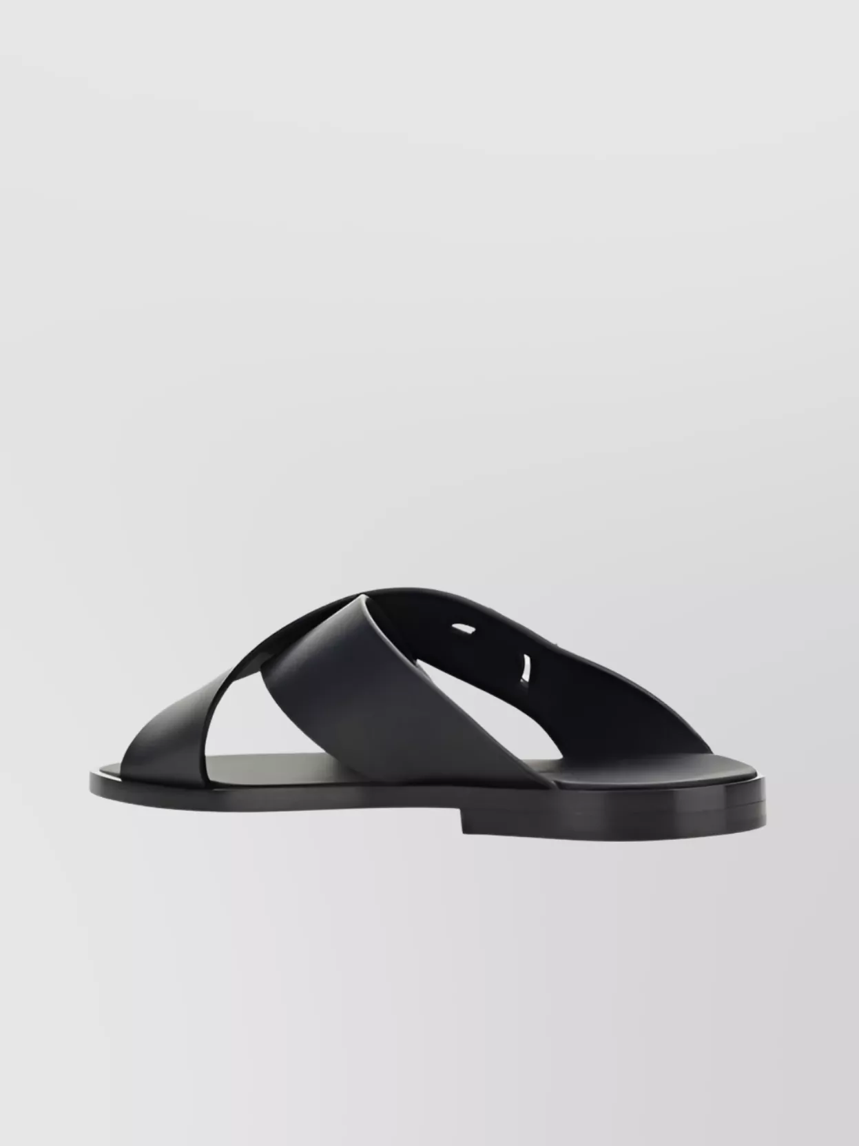 Dolce&Gabbana Calfskin Crossed Strap Flat Sole Sandals