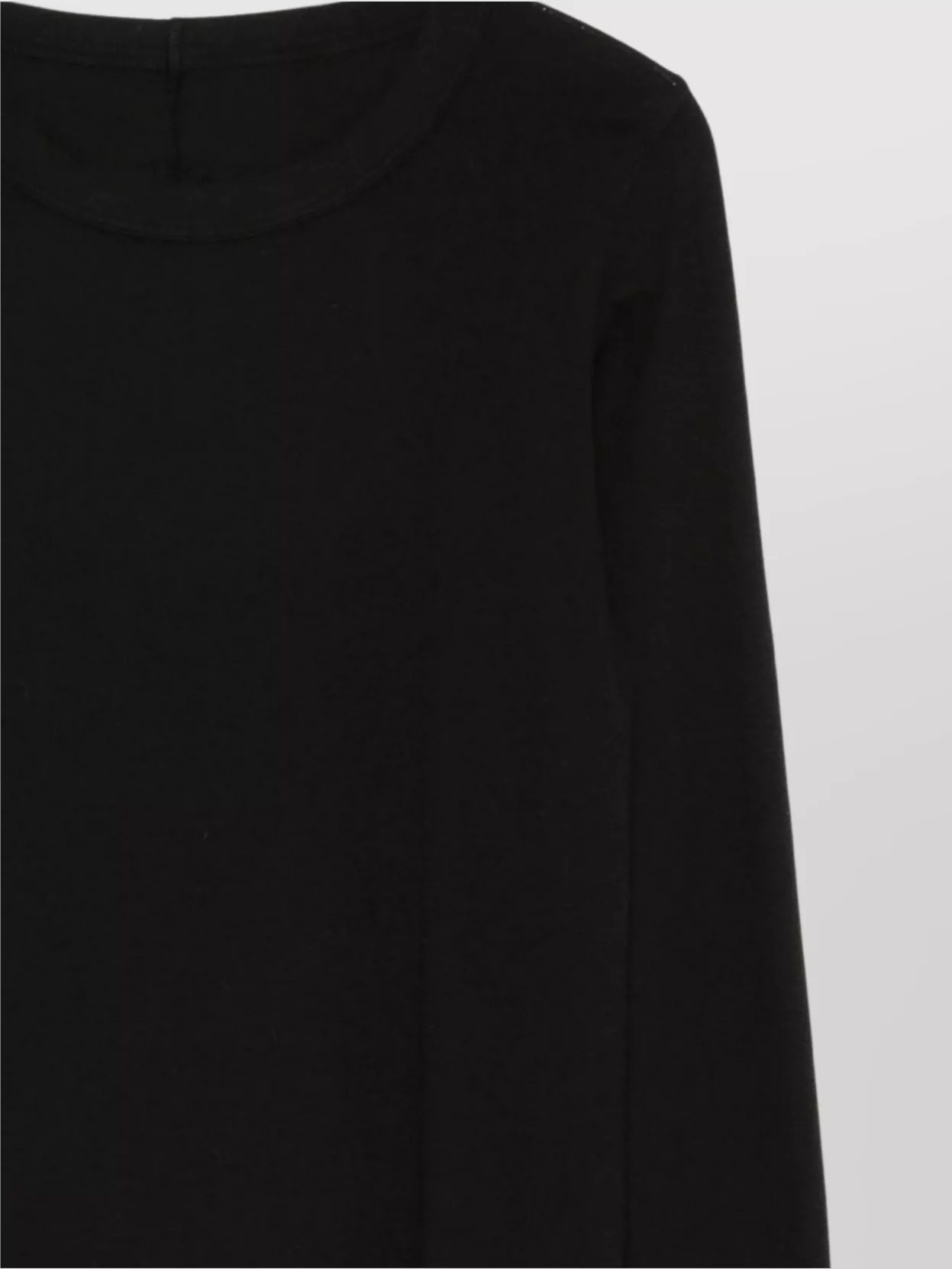 Rick Owens Drkshdw Long Sleeve Ribbed Top With Asymmetric Detail
