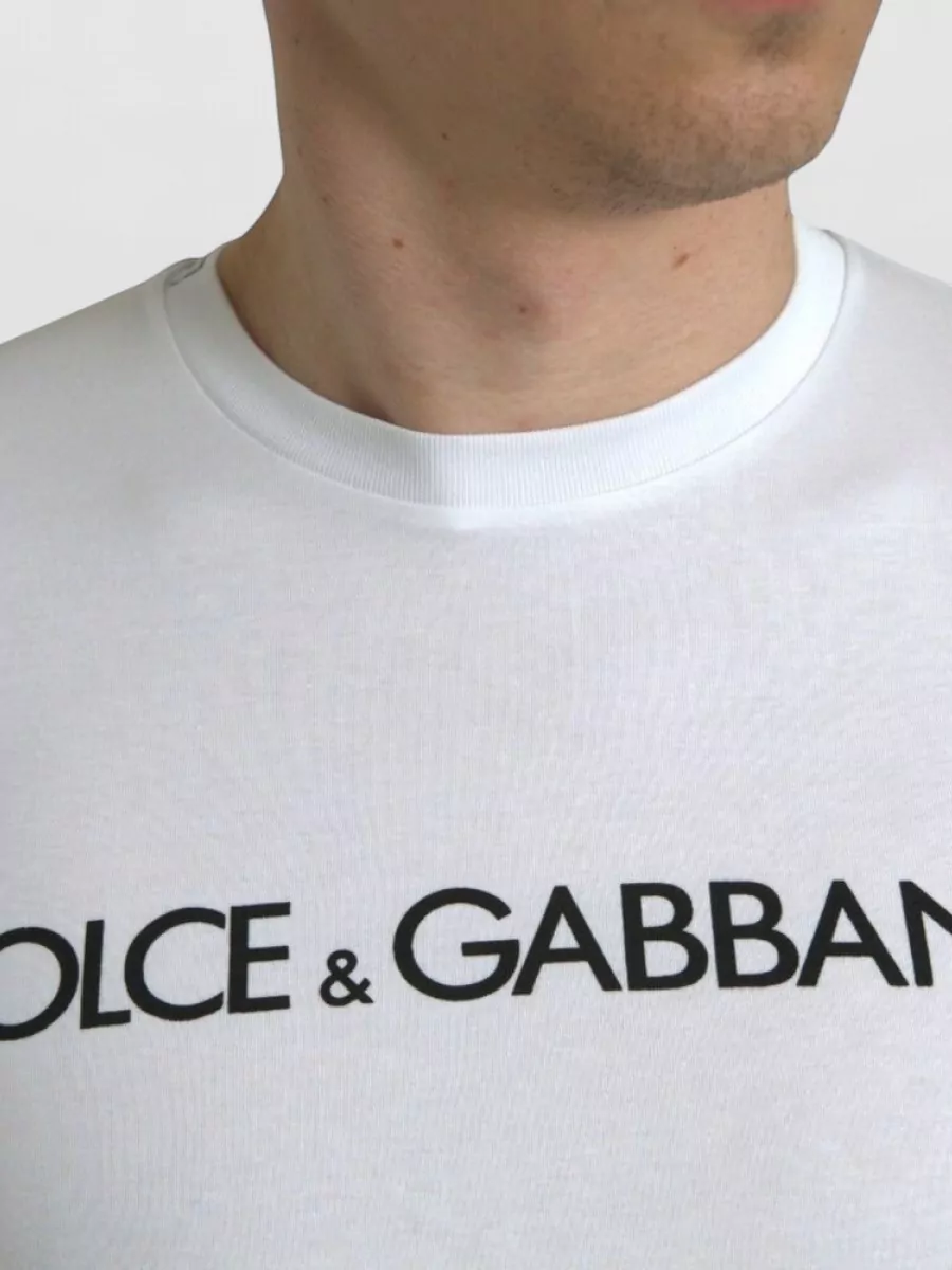 Dolce&Gabbana Cotton Slim-Fit Logo-Print Crewneck T-Shirt
