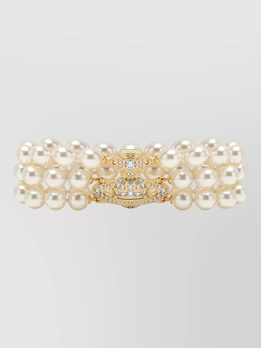 Vivienne Westwood Pearl Crystal-Embellished Choker Necklace