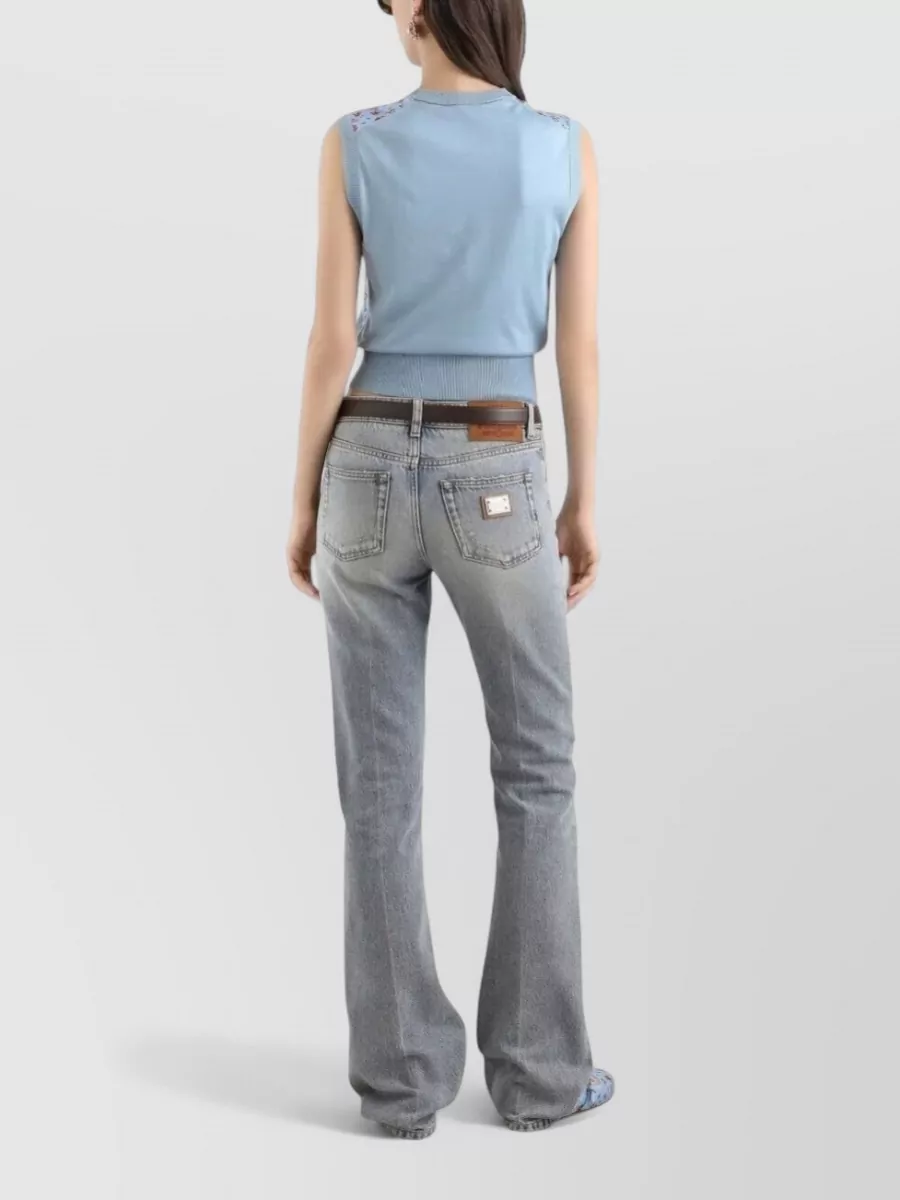 Dolce&Gabbana Cotton Low-Rise Straight-Leg Jeans