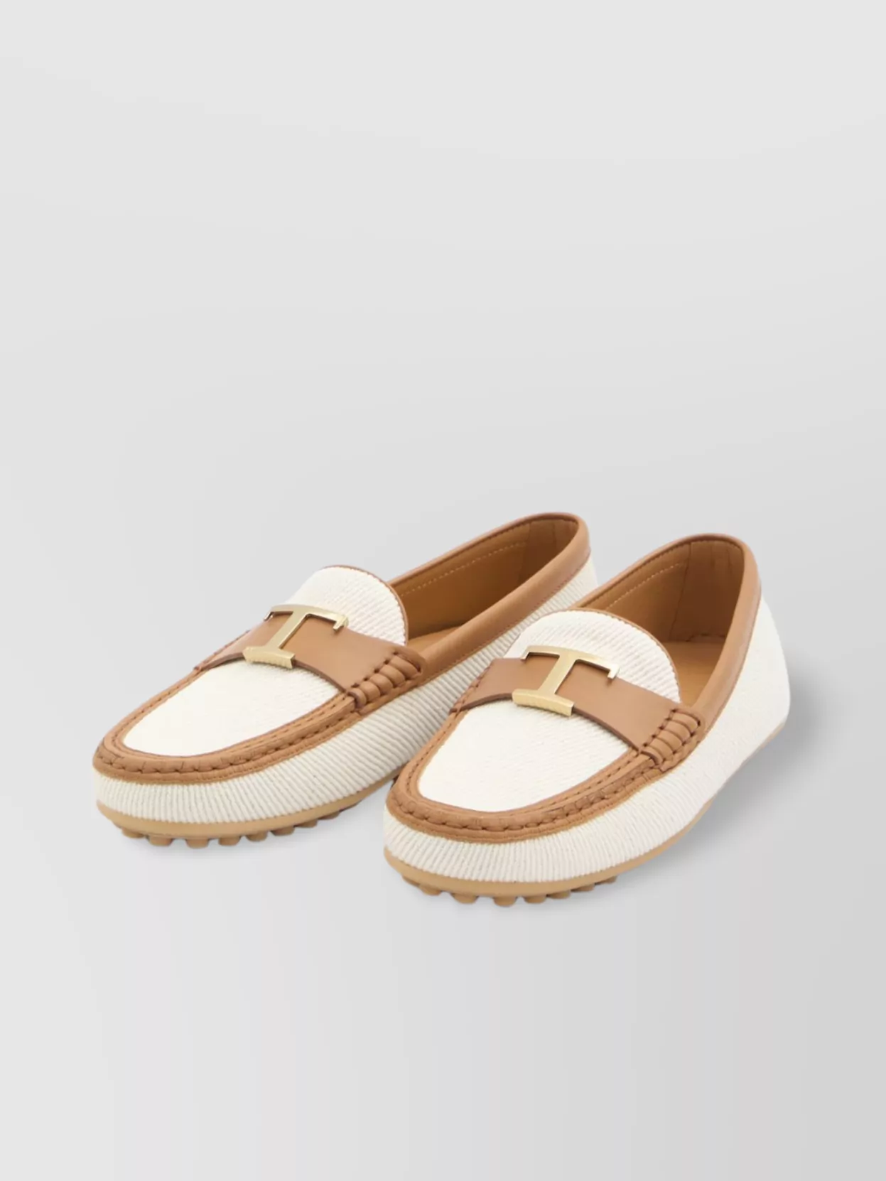 Tod's Urban Gommino Leather Loafers With Metal Detail