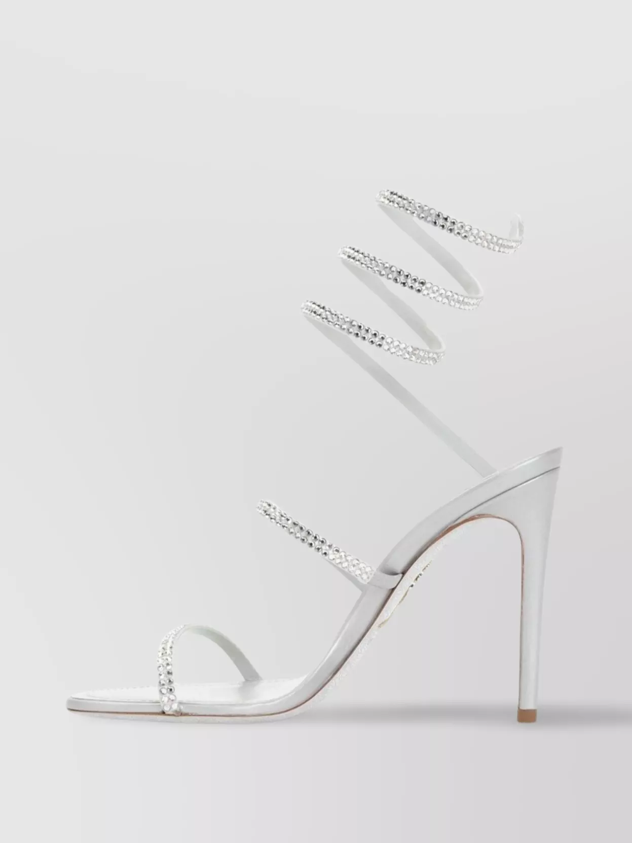 Rene Caovilla Crystal Spiral Stiletto Heel Sandals