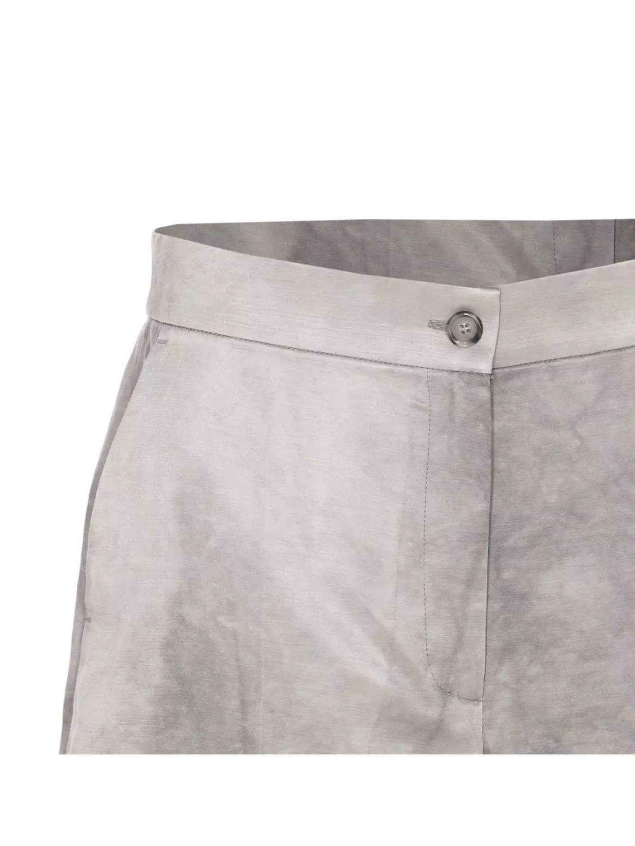 PINKO METALLIC EFFECT SHORTS WITH BACK AND SIDE POCKETS