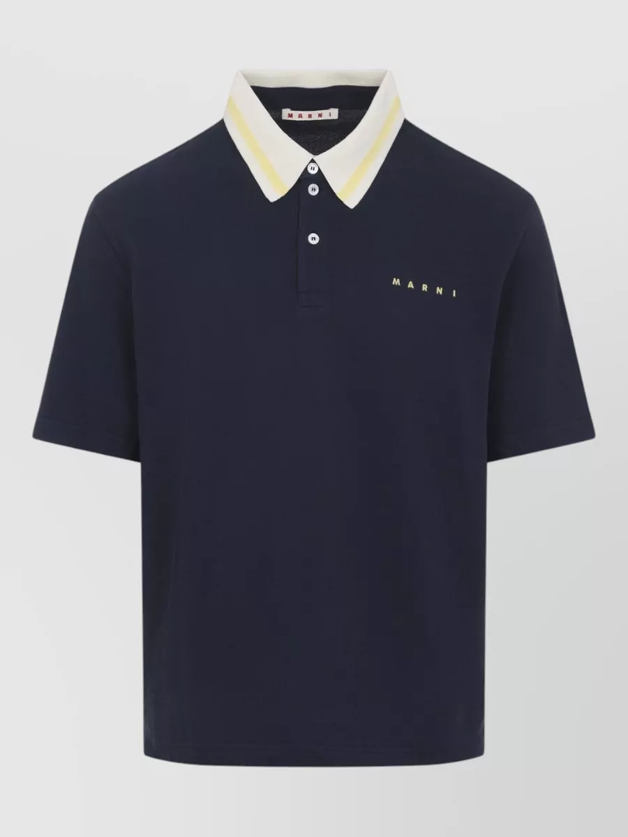 Marni Polo Shirt Short Sleeves Contrasting Collar