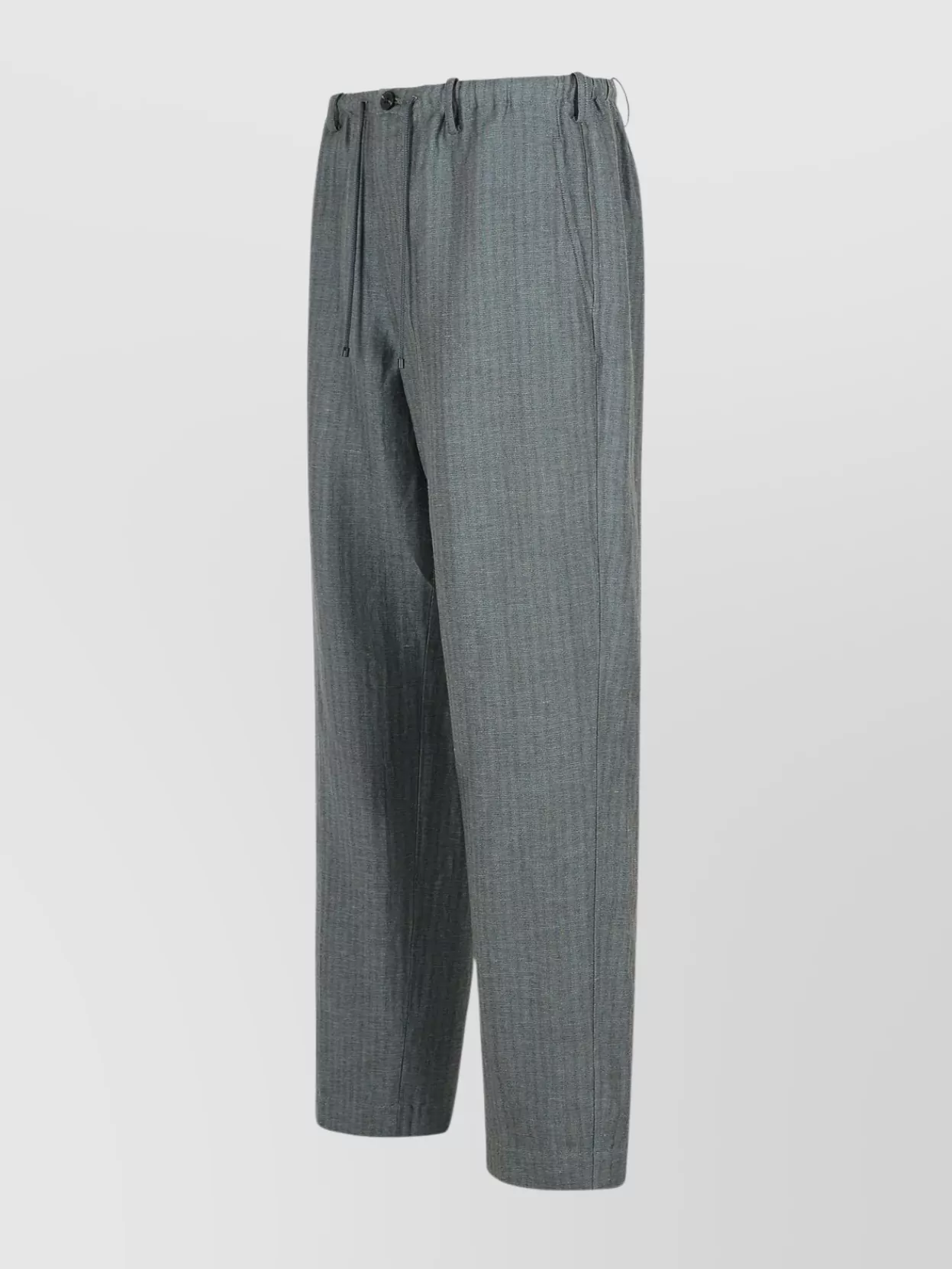 Dries Van Noten Penny Grey Linen Blend Trousers In Gray