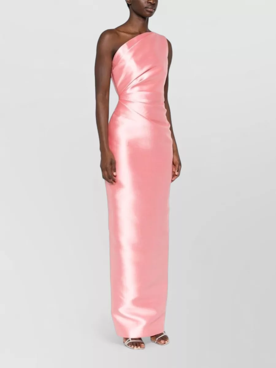 Solace London Draped One-Shoulder Sleeveless Maxi Dress