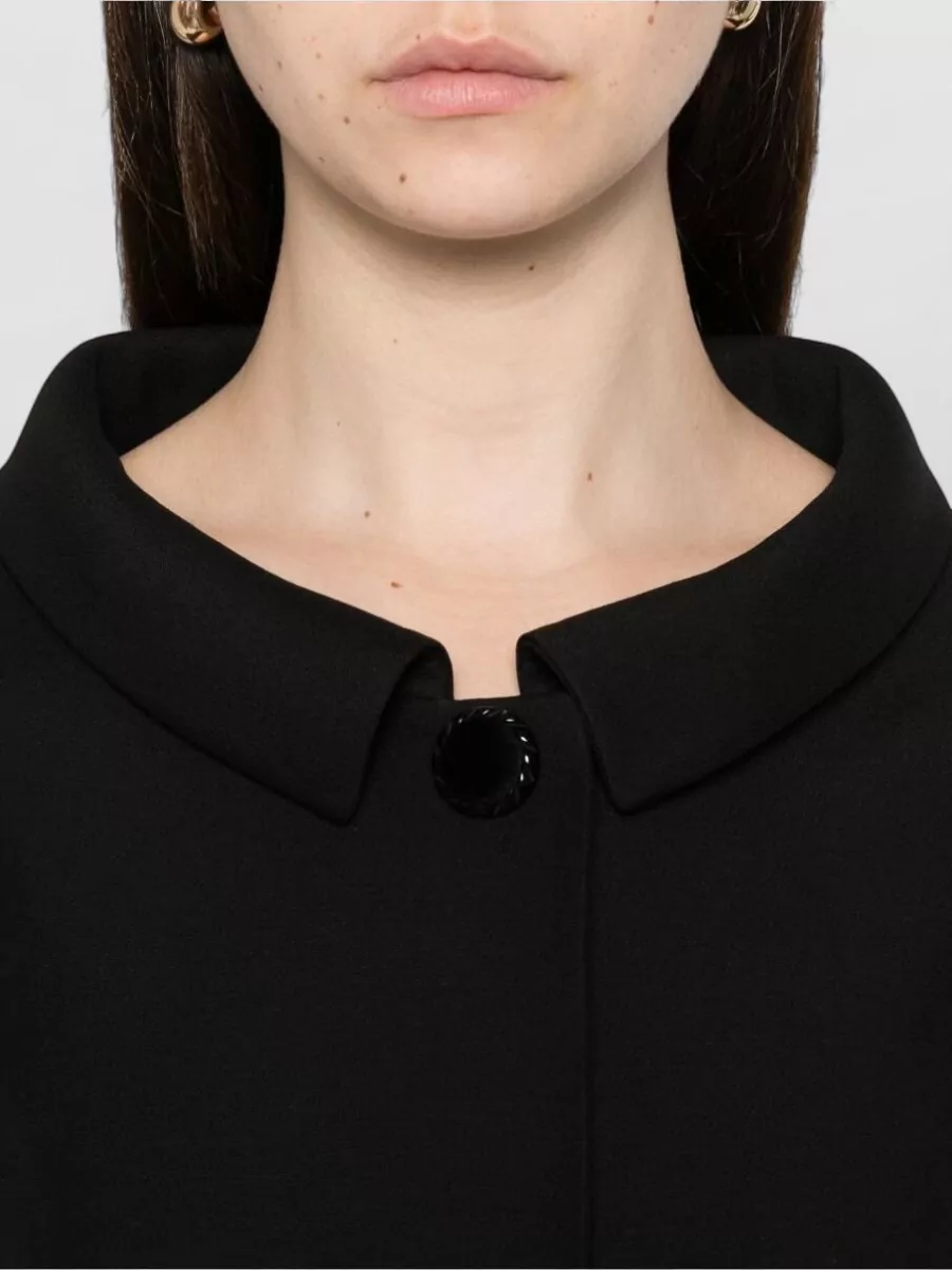 Valentino Garavani Silk Blend Jacket Three Quarter Sleeves Collar