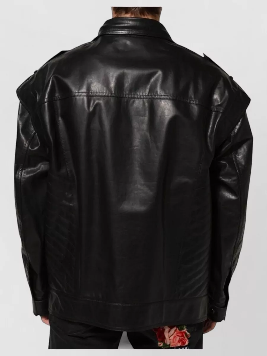 Dolce&Gabbana Leather Biker Jacket