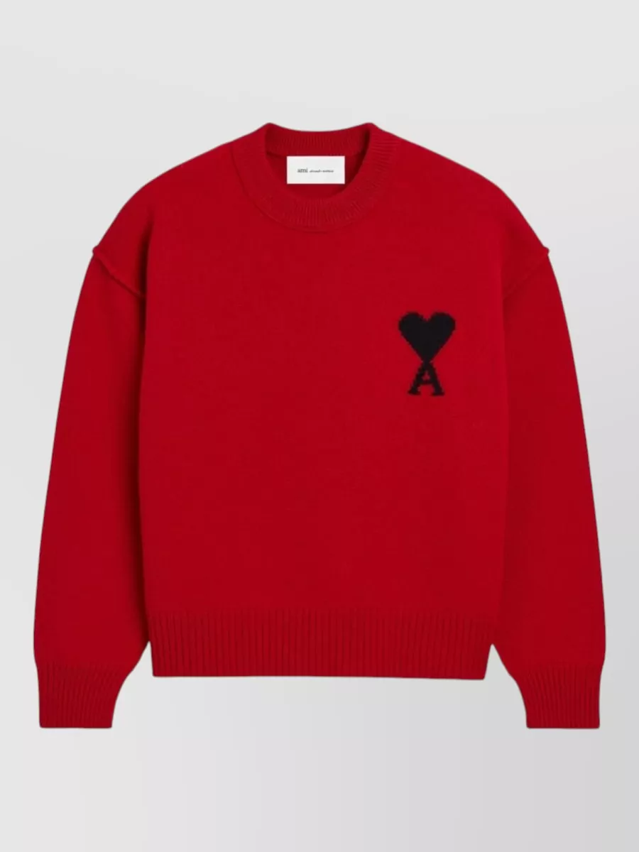Ami Paris ribbed wool crewneck jumper