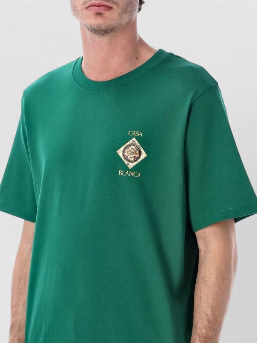 Casablanca Organic Cotton Printed Relaxed-Fit Short-Sleeve T-Shirt
