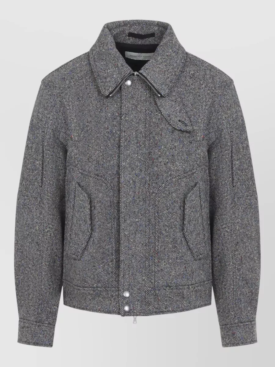 Dries Van Noten wool oversized single breasted coat