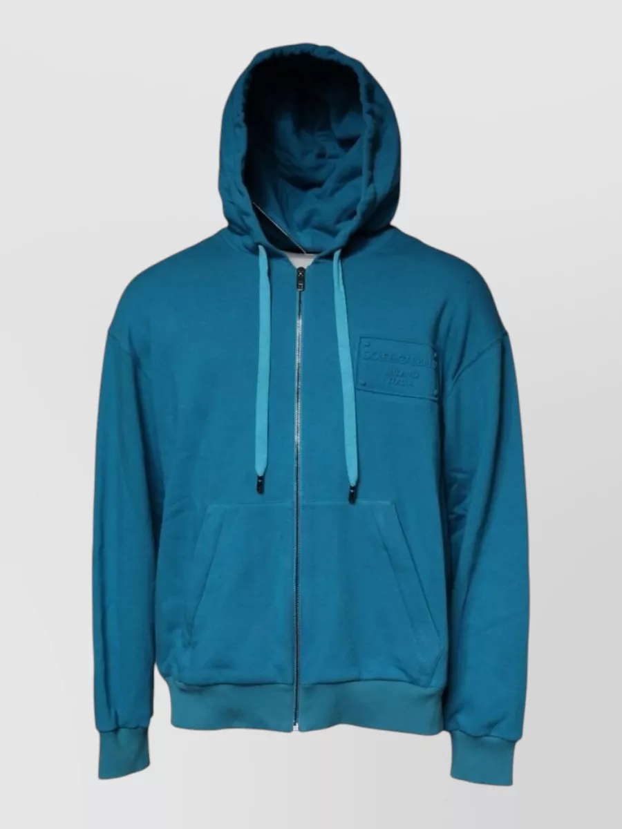 Dolce&Gabbana Cotton logo hooded jacket