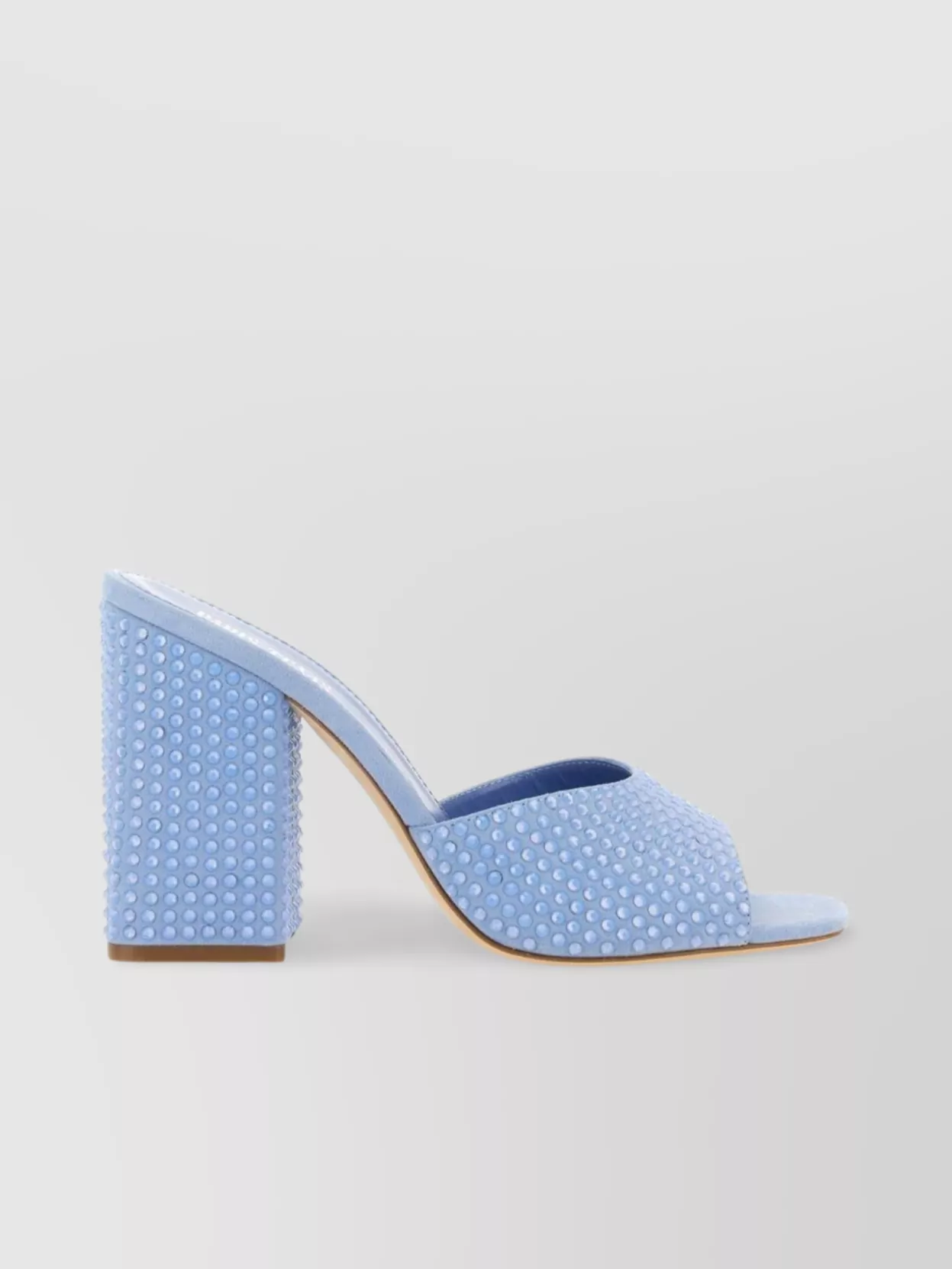 Shop Paris Texas Anja Block Heel Embellished Mules