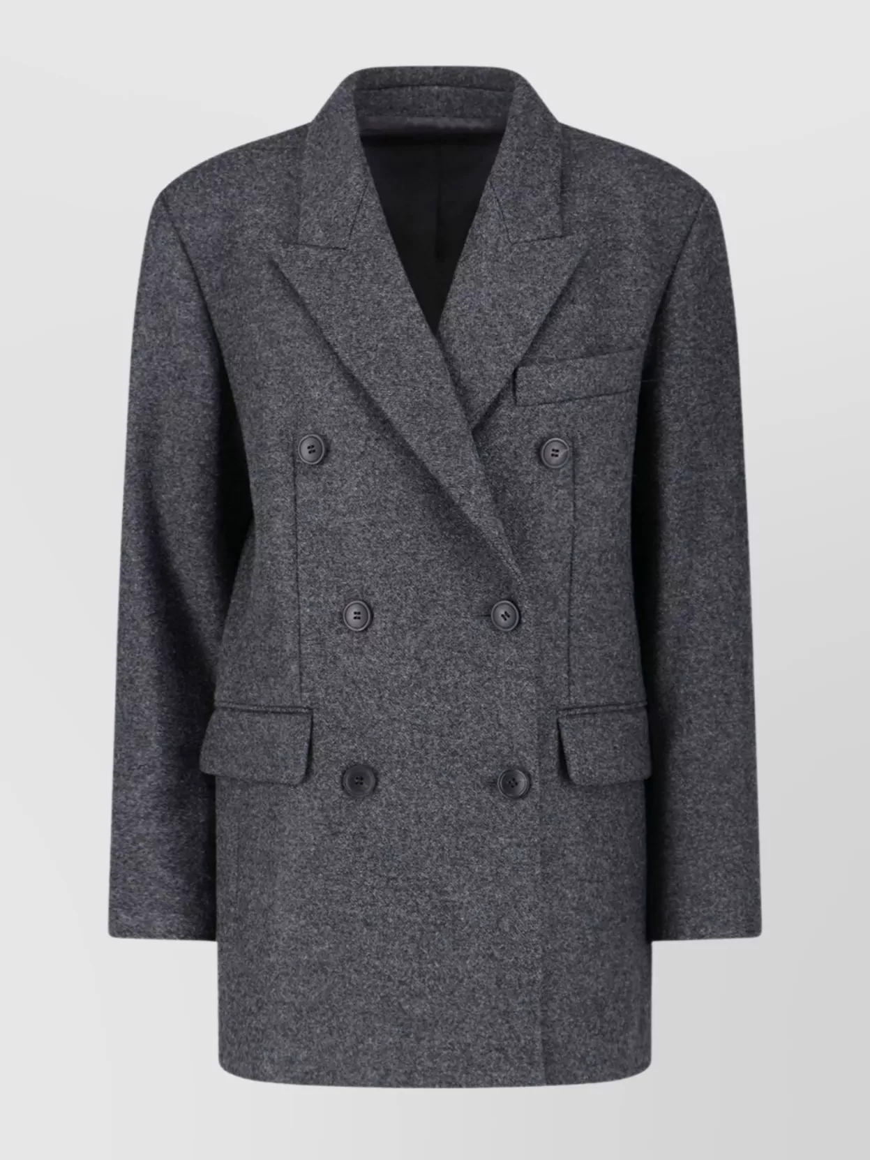 Isabel Marant Double-breasted Jacket With Notched Lapels In Gray