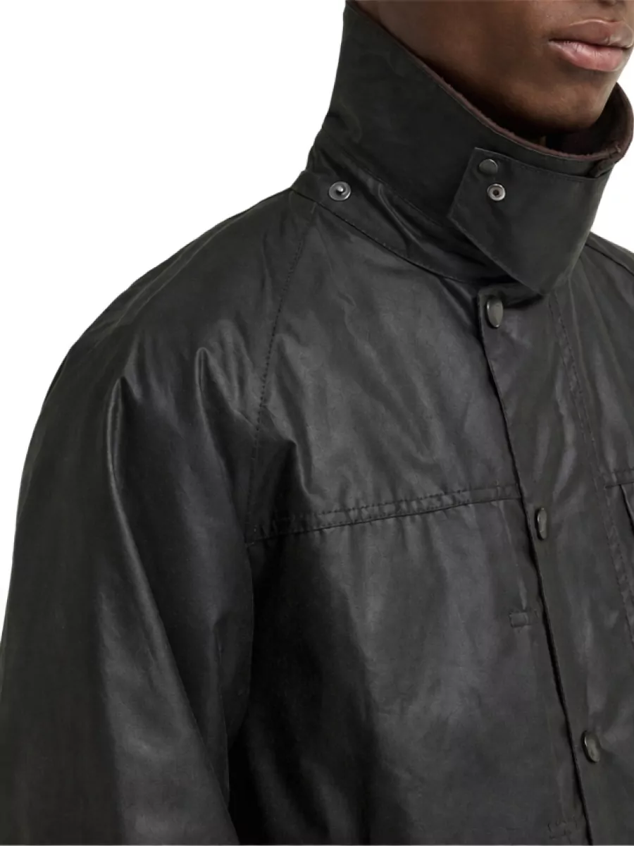 Barbour Waxed Cotton Single-Breasted Coat