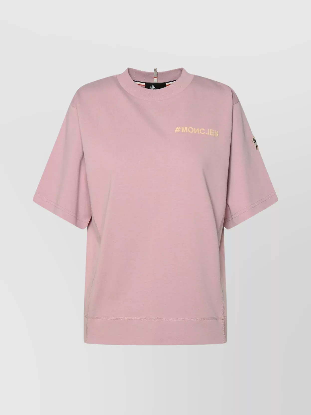 Shop Moncler Cotton T-shirt Crew Neck