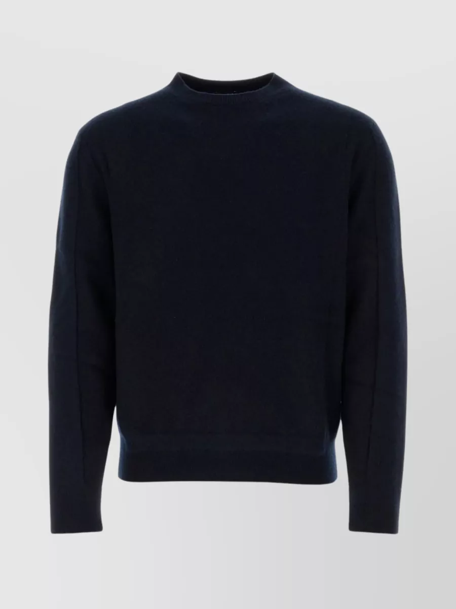 Shop Zegna Wool Blend Crew-neck Sweater In Blue